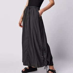 Free People Black Maxi Skirt
